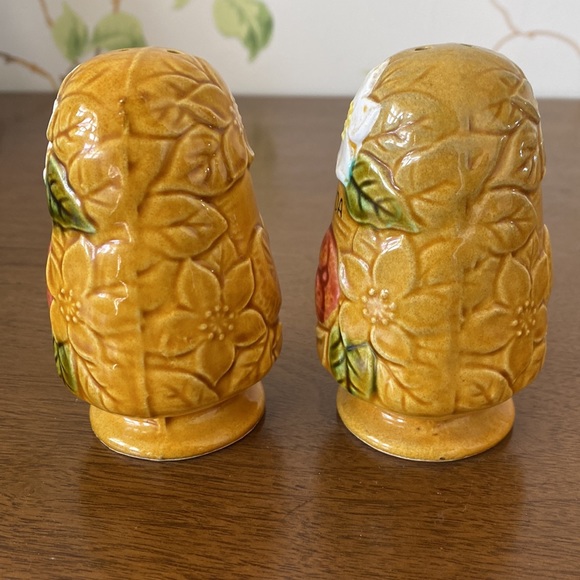 VTG Florida Souvenir Ceramic Salt & Pepper Shakers with Orange Blossom Flower - Picture 5 of 8